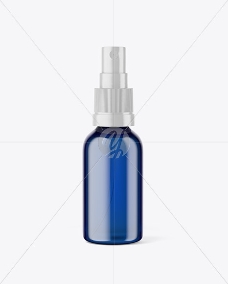 Blue Spray Bottle Mockup