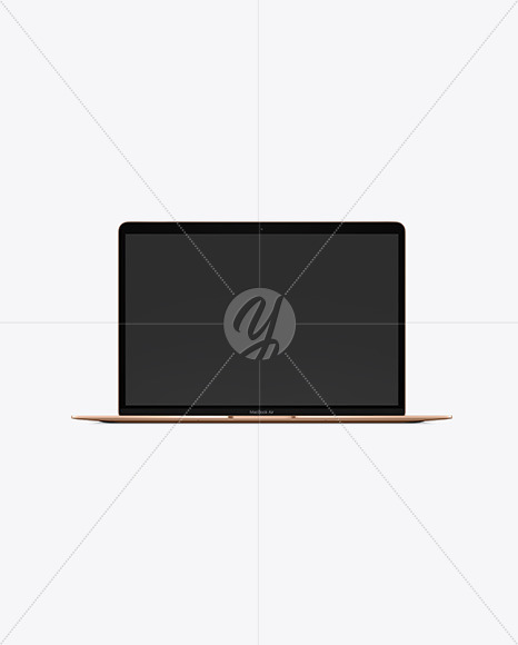 Gold MacBook Air Mockup