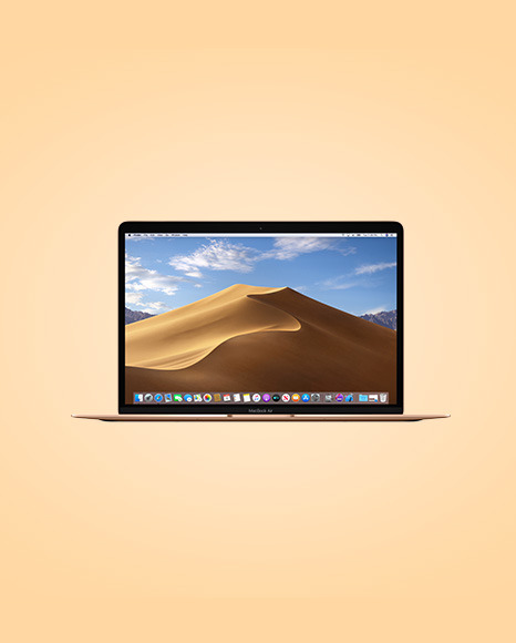 Gold MacBook Air Mockup