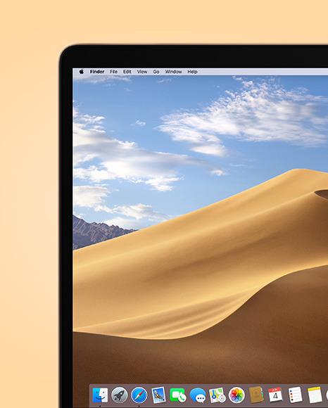 Gold MacBook Air Mockup