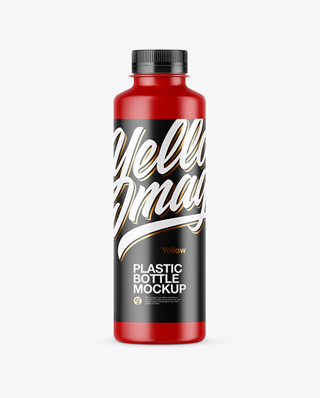 Matte Plastic Bottle Mockup