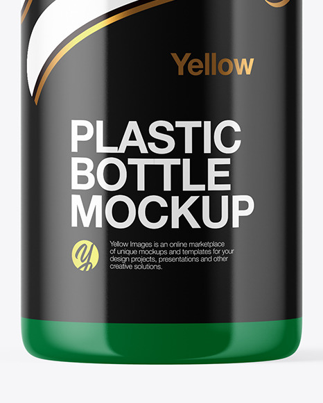 Glossy Plastic Bottle Mockup