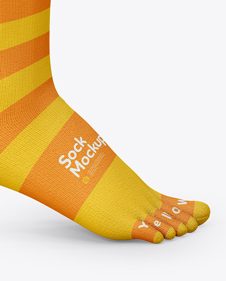 Long Toe Sock Mockup