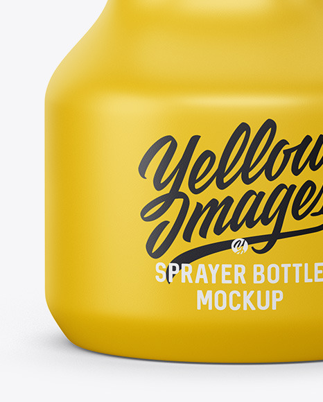 Matte Plastic Bottle with Trigger Sprayer Mockup