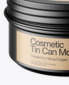 100g Matte Cosmetic Tin Can Mockup