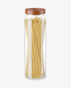 Glass Jar with Pasta Mockup