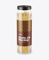 Glass Jar with Pasta Mockup