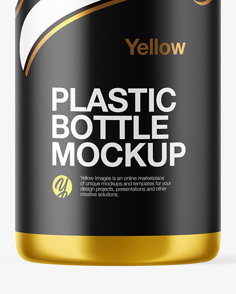 Metallic Plastic Bottle Mockup