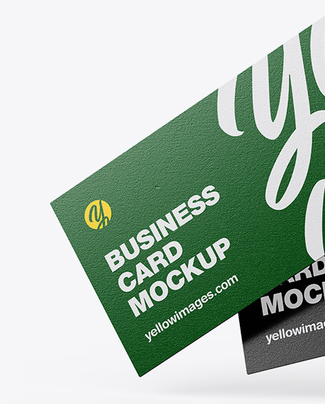 Textured Business Cards Mockup