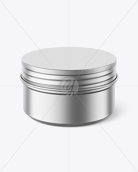 100g Matte Metallic Cosmetic Tin Can Mockup