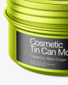 100g Matte Metallic Cosmetic Tin Can Mockup