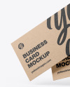 Kraft Business Cards Mockup