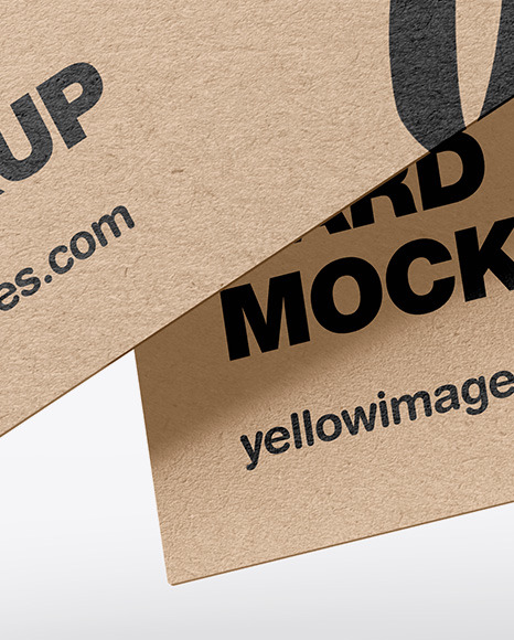 Kraft Business Cards Mockup