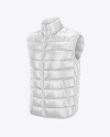 Men&#039;s Down Vest Mockup - Front Half Side View