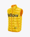 Men's Down Vest Mockup - Front Half Side View