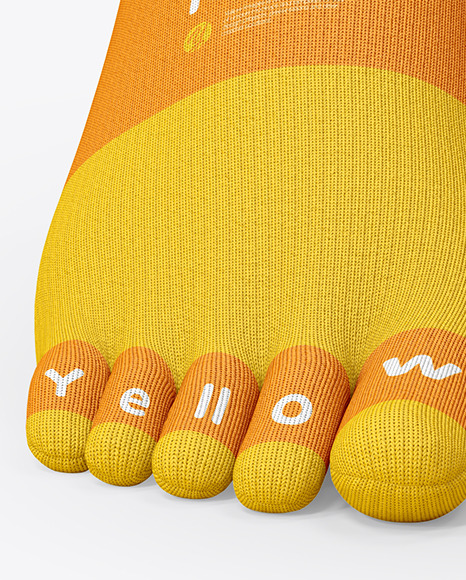 Short Toe Socks Mockup