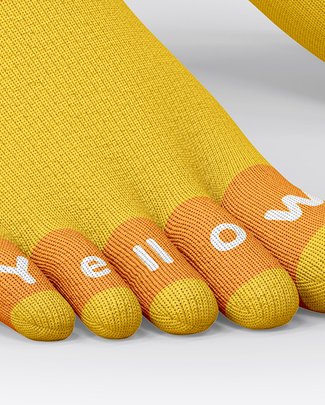 Short Toe Socks Mockup