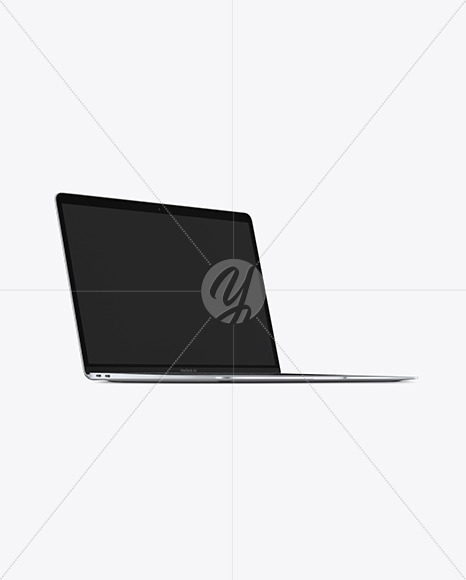 Silver MacBook Air Mockup