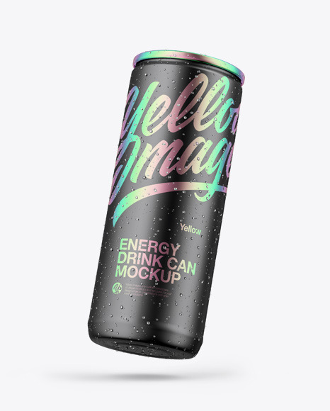 Matte Metallic Can Mockup