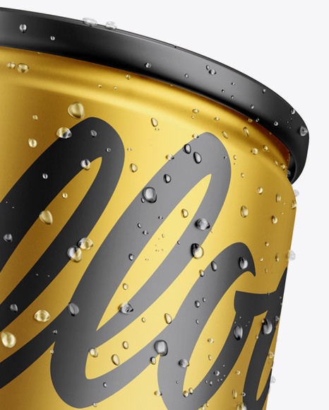 Matte Metallic Can Mockup