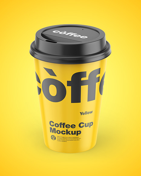 Glossy Coffee Cup Mockup