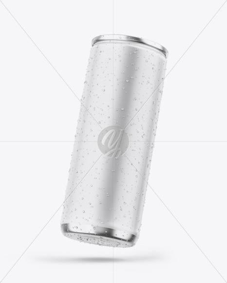 Metallic Can W/ Matte Finish Mockup