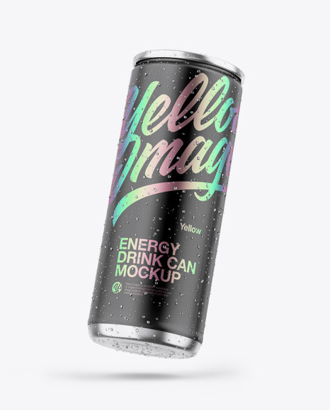 Metallic Can W/ Matte Finish Mockup