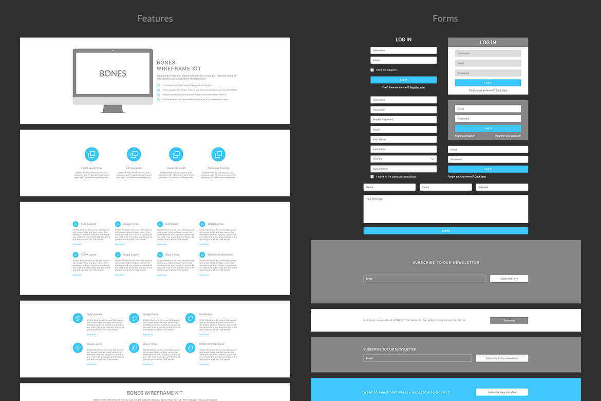 Bones Wireframe Kit