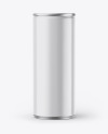 Metallic Drink Can W/ Glossy Finish Mockup