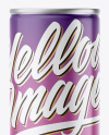 Metallic Drink Can W/ Glossy Finish Mockup