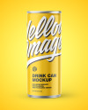 Metallic Drink Can W/ Glossy Finish Mockup