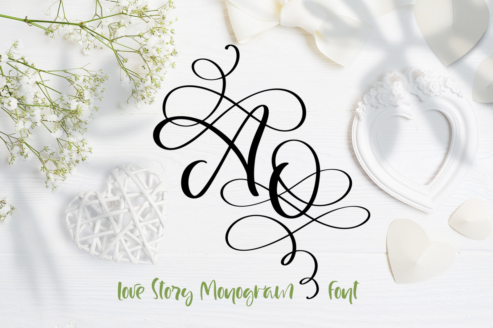 Love Story Monogram Font