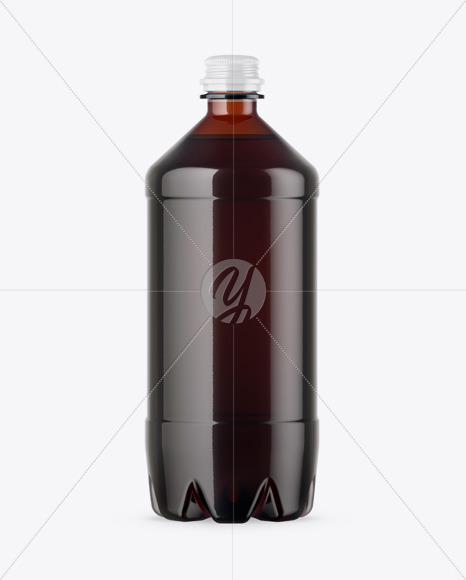 PET Amber Bottle Mockup