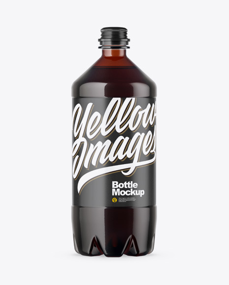 PET Amber Bottle Mockup - Brown beer bottle mockup