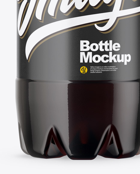 PET Amber Bottle Mockup