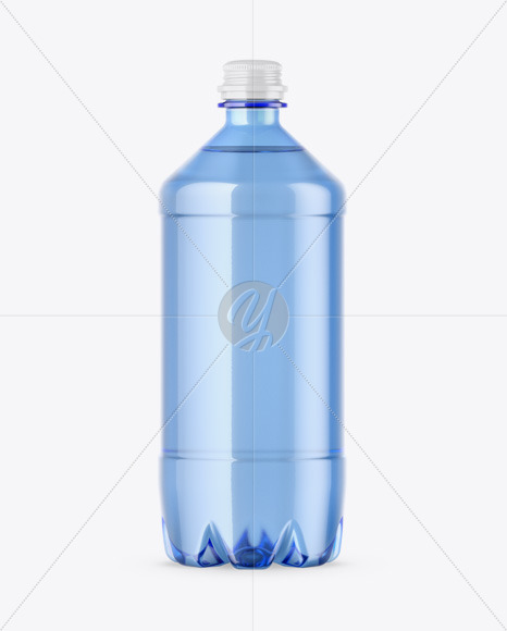 PET Blue Bottle Mockup