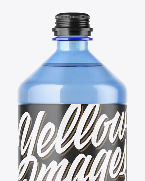 PET Blue Bottle Mockup