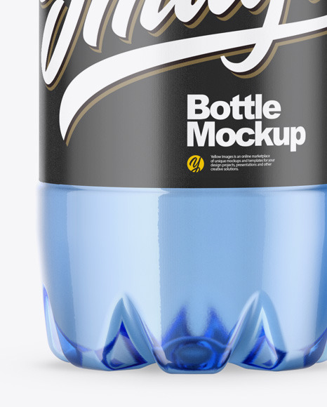 PET Blue Bottle Mockup