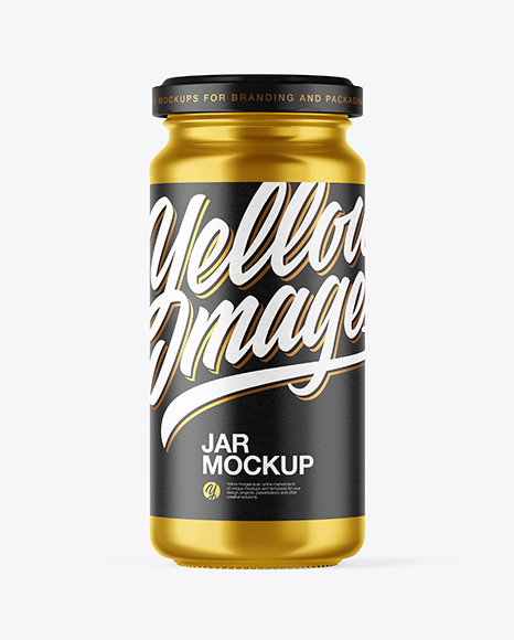 Metallized Jar Mockup - Honey jar mockup