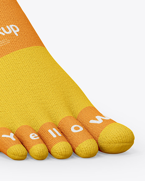 Short Toe Sock Mockup