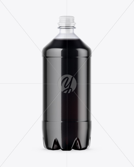 PET Bottle w/ Cola Mockup