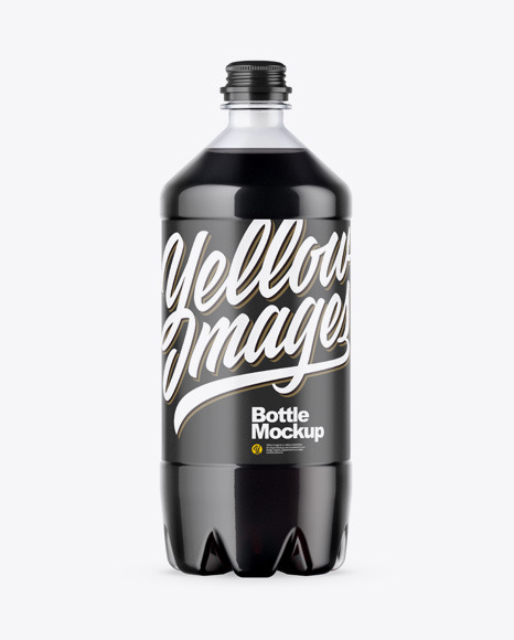 PET Bottle w Cola Mockup - Cola mockup