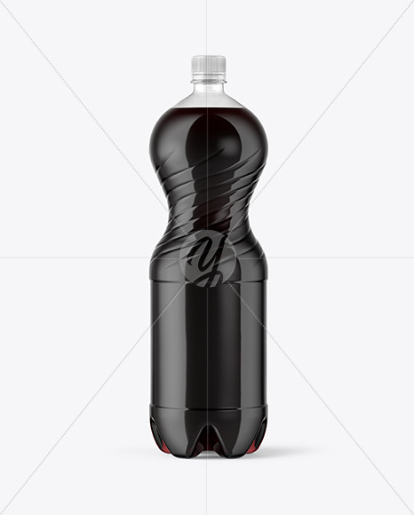 2L PET Bottle With Cola Mockup