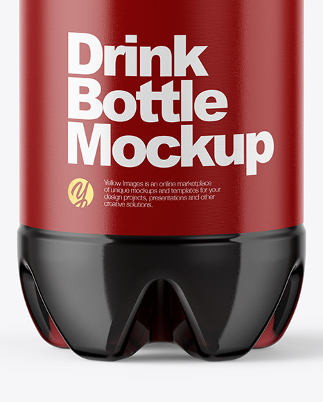 2L PET Bottle With Cola Mockup