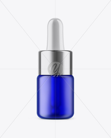 5ml Frosted Blue Glass Dropper Bottle