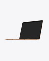 Gold MacBook Air Mockup