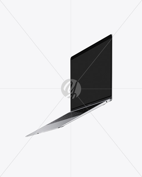 Silver MacBook Air Mockup