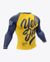 Men&#039;s Long Sleeve Jersey on Athletic Body Mockup