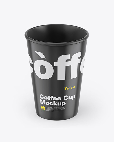 Glossy Coffee Cup Mockup