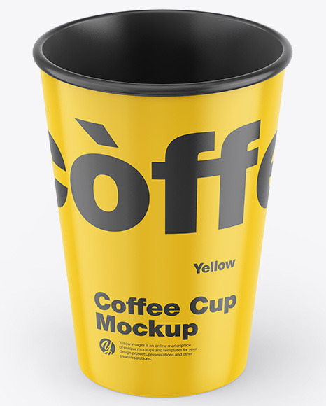 Glossy Coffee Cup Mockup